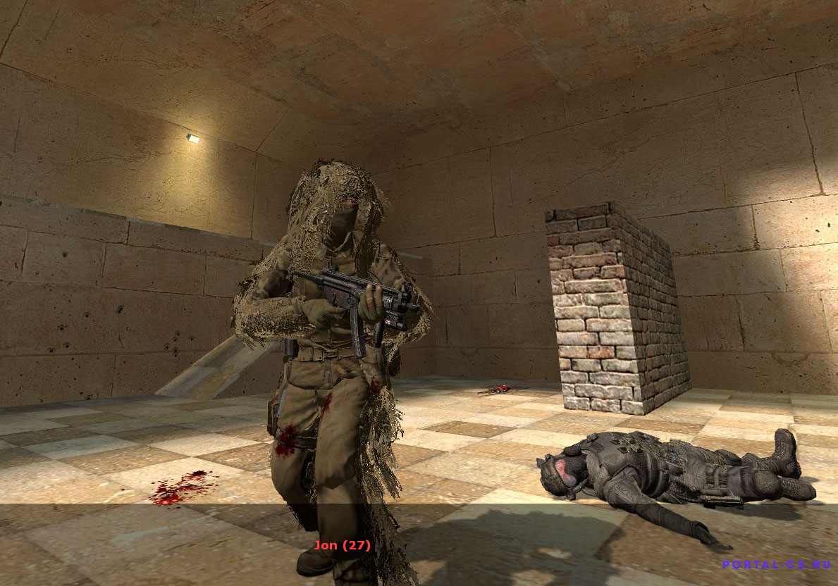 Скачать модель игрока Sniper in Camouflage для CSS