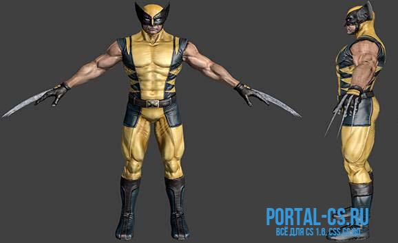 Скачать модель игрока Wolverine для CSS