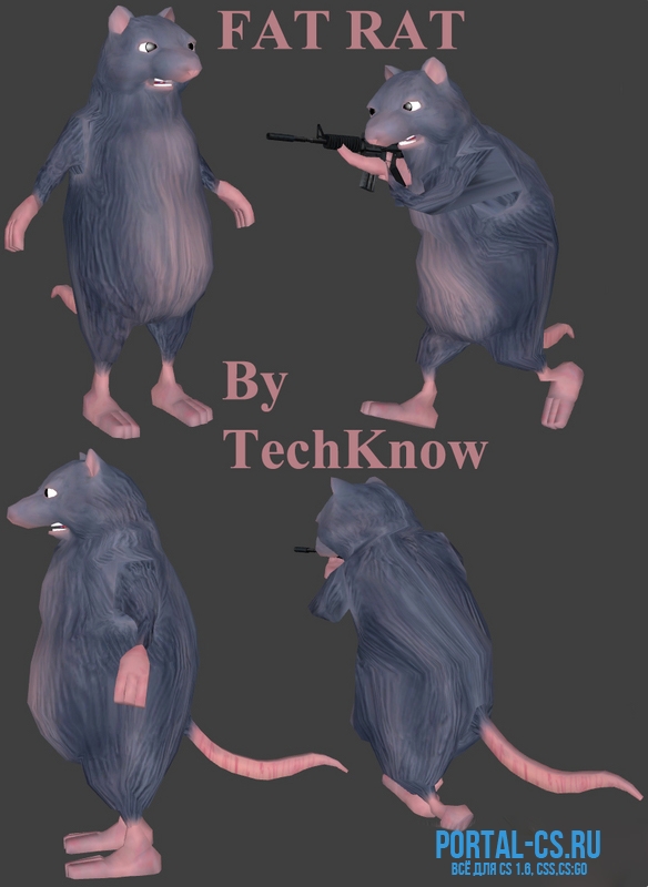 Скачать модель игрока TechKnow Fat Rat для CSS