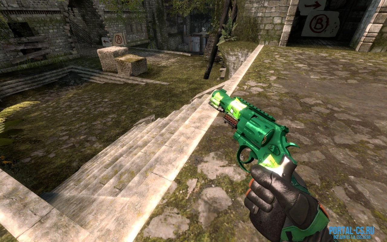 Скачать модель оружия R8 Revolver | Emerald для CSS