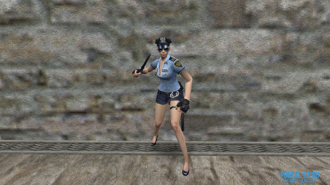 Скачать модель игрока Police Girl для CS 1.6